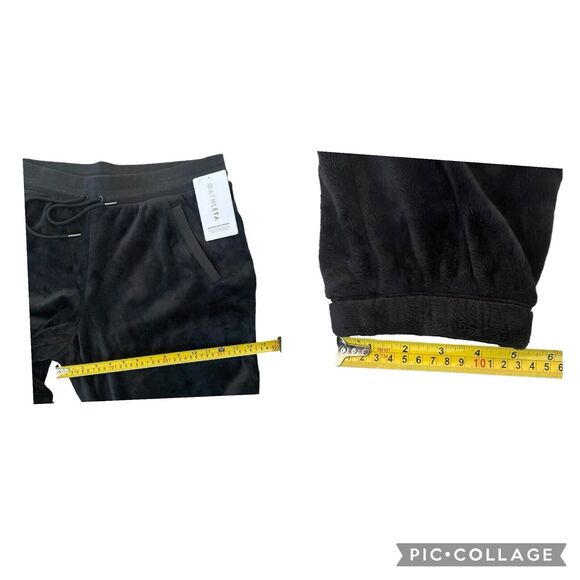 NEW Athleta Recover Cozy Karma Jogger Pants Velour Black Plus Size 1X Plush - Picture 9 of 10